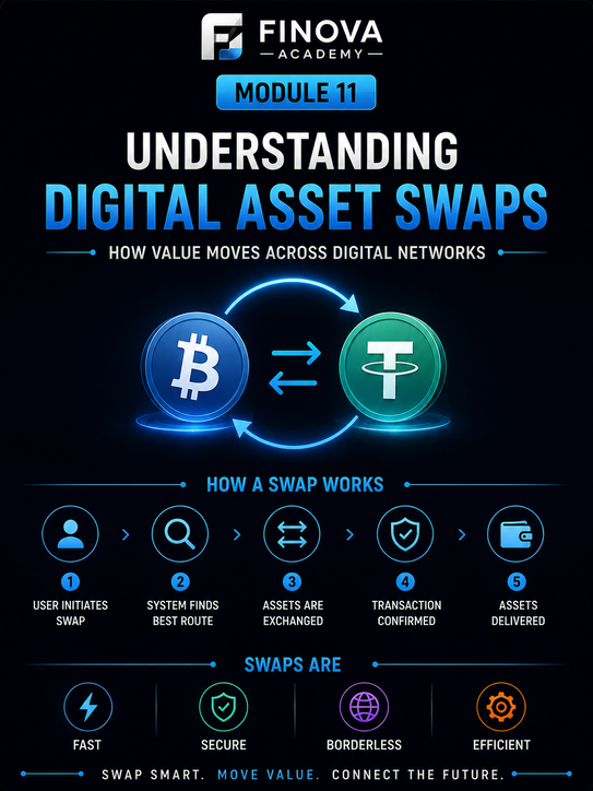 Module 11: Understanding Digital Asset Swaps – How Value Moves Across Digital Networks