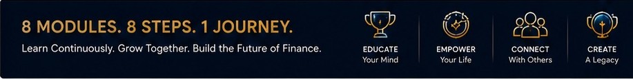 13 modules. 13 steps. 1 journey. Learn continuously, grow together, build the future of finance.
